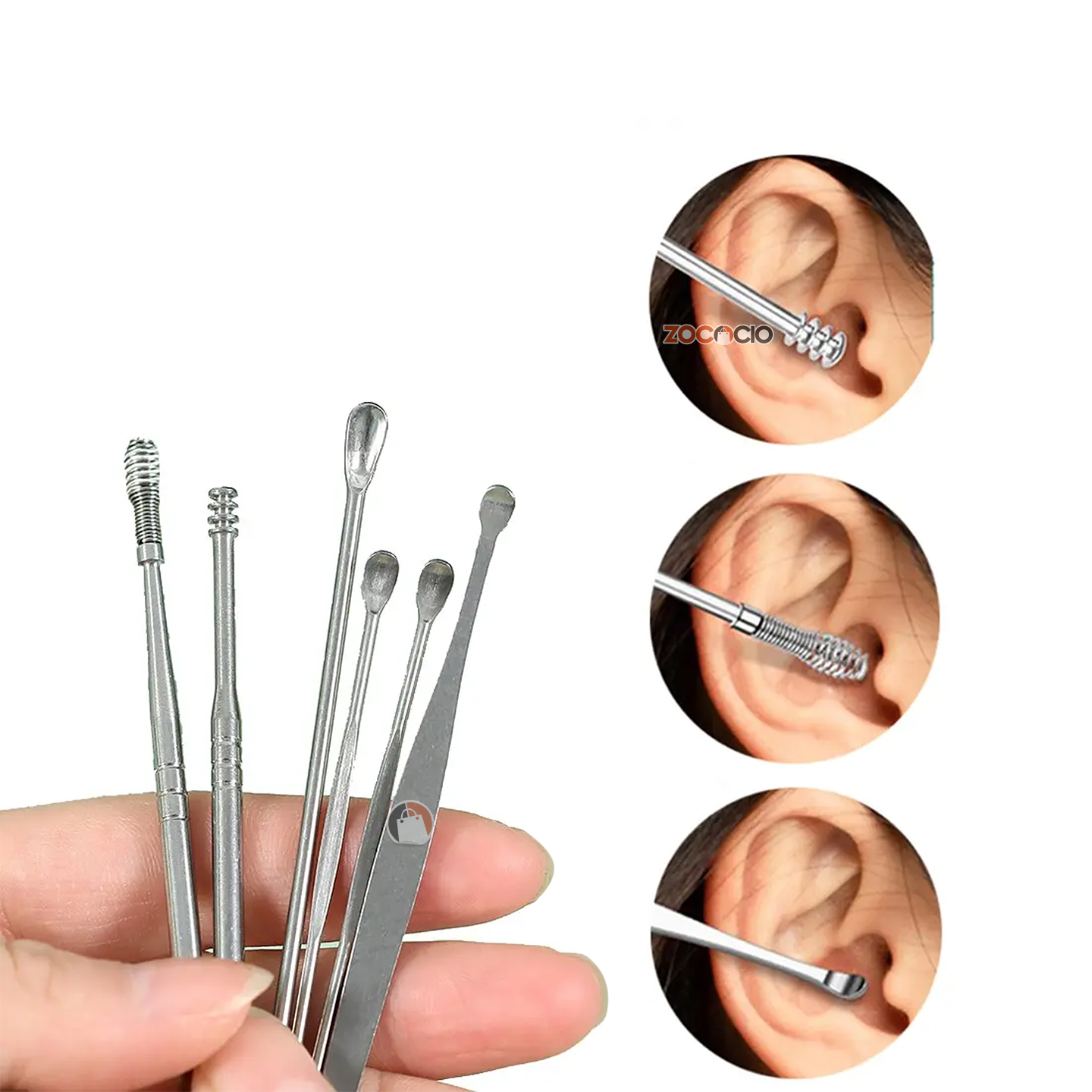 Set Limpiador De Oídos X6 Piezas Higiene